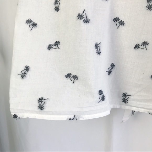 Madewell Palm tie front button top - Picture 5 of 8